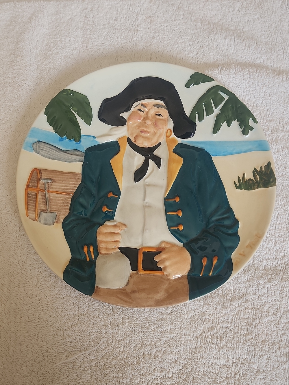 The Bradford Exchange DAVENPORT POTTERY  Long John Silver 6th Issue Toby Plate